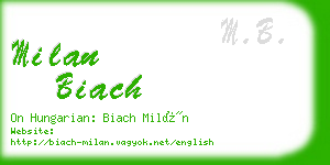 milan biach business card